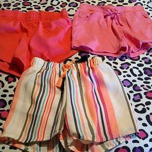 3 pair of girls 6-6x shorts